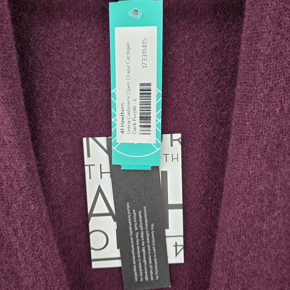 41 Hawthorn Cashmere Sweater Woman Large Maroon Cardigan Heritage Academia FLAWS - Picture 6 of 14
